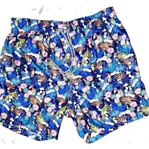 Michael's Blue Coral Swim Trunks Mens Size XL  6” Inseam Mesh Lined